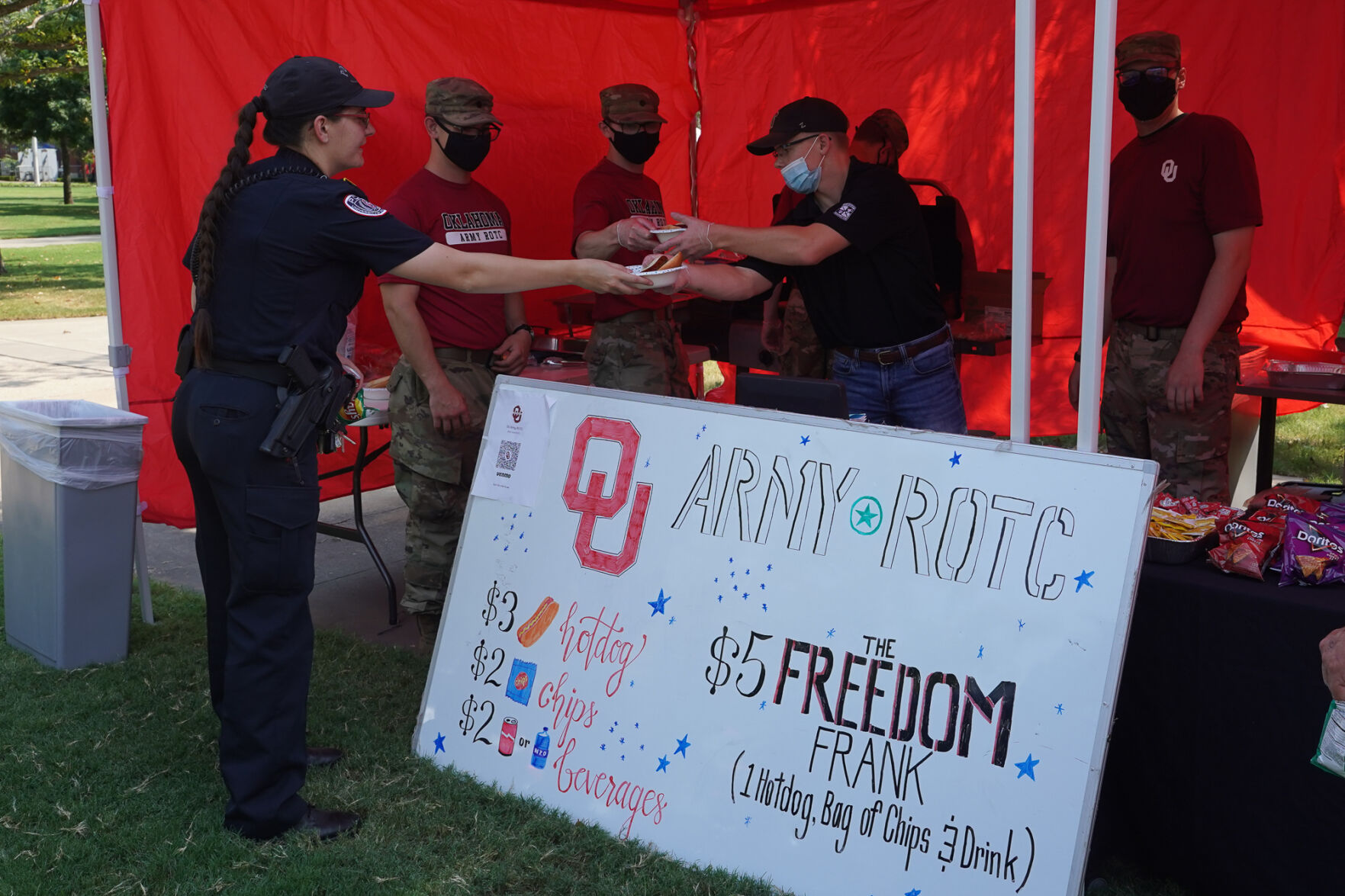 OU Army ROTC hot dog sales